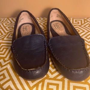 b.ø.c bornMoccasins Women's 7 Slip-On Loafers Shoes Blue navy  Leather